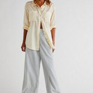 Free People Good Days Seersucker Trousers XS